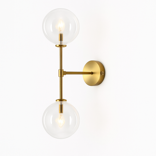 applique murale ronde en verre style post-moderne nordique