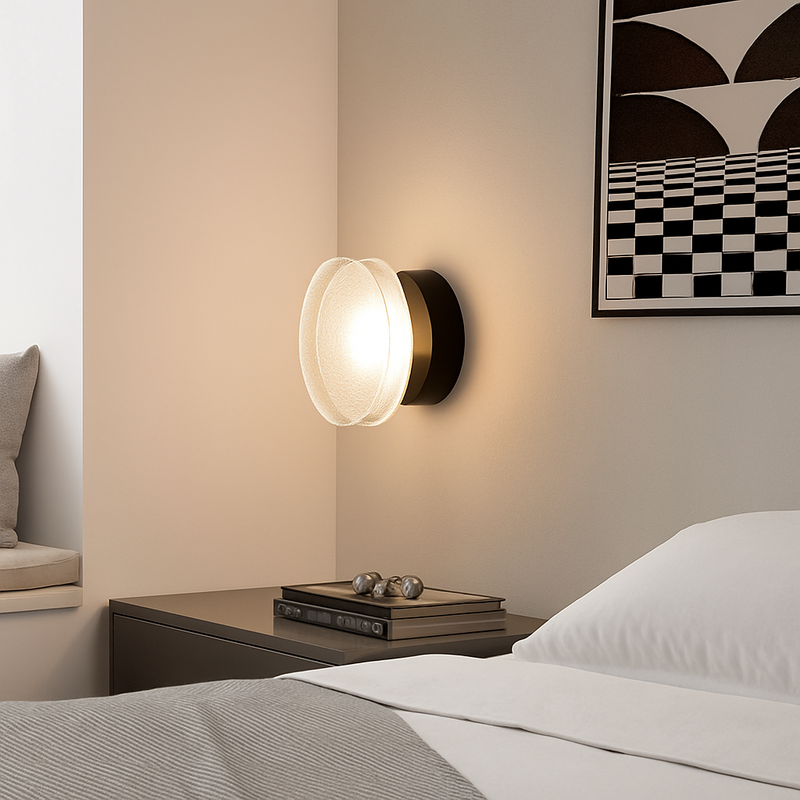 Modern round LED wall light for living room, hallway, corridor, bedroom, bathroom, home decor, interior lighting