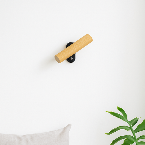 applique murale rotative minimaliste en bois avec interrupteur LED - vue 5 sur 8