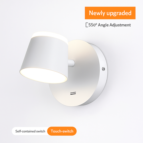applique murale rotative nordique avec interrupteur lampe de lecture led réglable - vue 3 sur 23