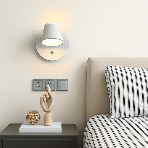 applique murale rotative nordique avec interrupteur lampe de lecture led réglable - vue 5 sur 23
