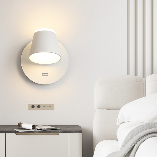 applique murale rotative nordique avec interrupteur lampe de lecture led réglable - vue 7 sur 23