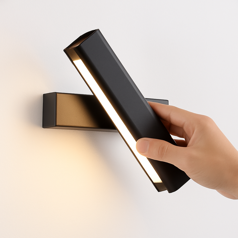 Applique murale rotative nordique en bois massif led réglable