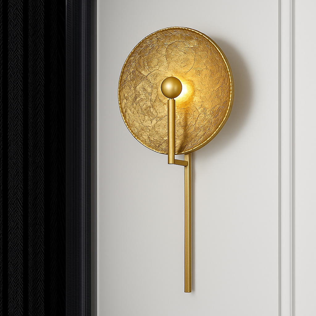 applique murale simple en cuivre pour hôtel foyer et couloir - vue 5 sur 7