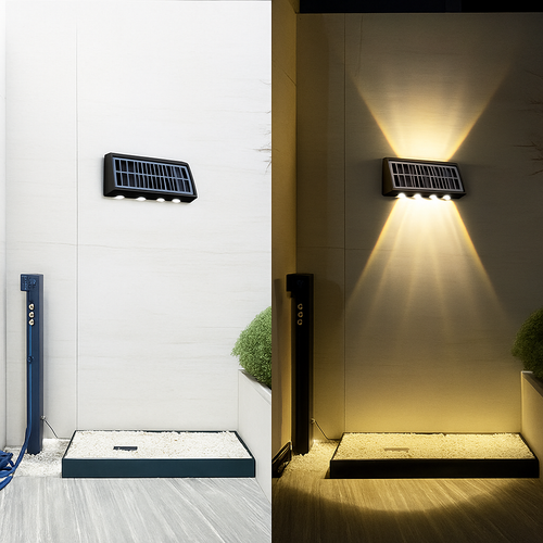 applique murale solaire extérieure led étanche pour jardin et balcon - vue 2 sur 13