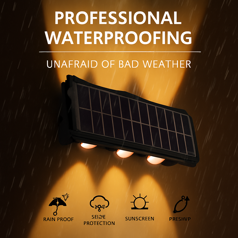 applique murale solaire extérieure led étanche pour jardin et balcon