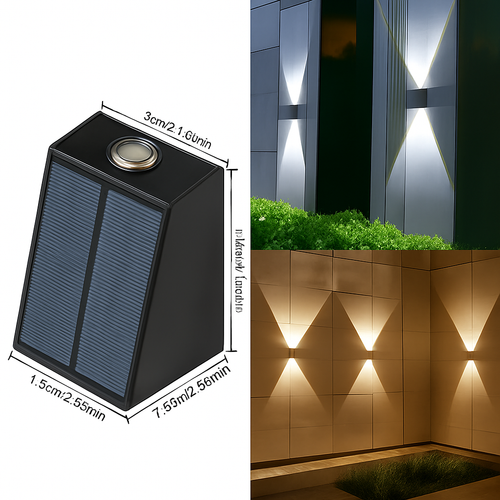 applique murale solaire pour jardin éclairage extérieur décoratif - vue 12 sur 11