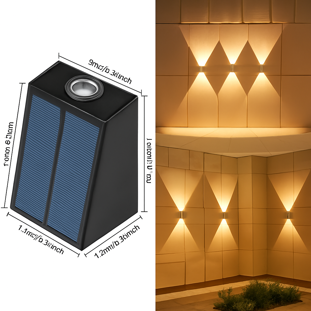 applique murale solaire pour jardin éclairage extérieur décoratif - vue 8 sur 11