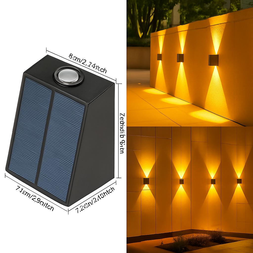 applique murale solaire pour jardin éclairage extérieur décoratif - vue 9 sur 11
