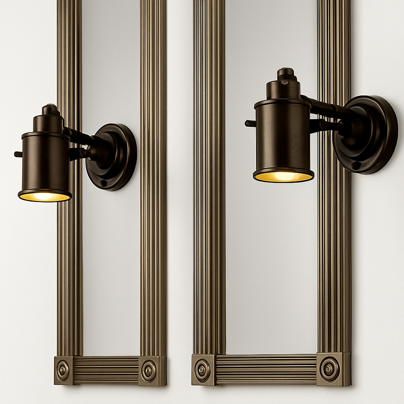 Applique murale spot en métal noir Cafe