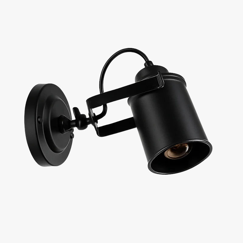 Applique murale spot en métal noir Cafe