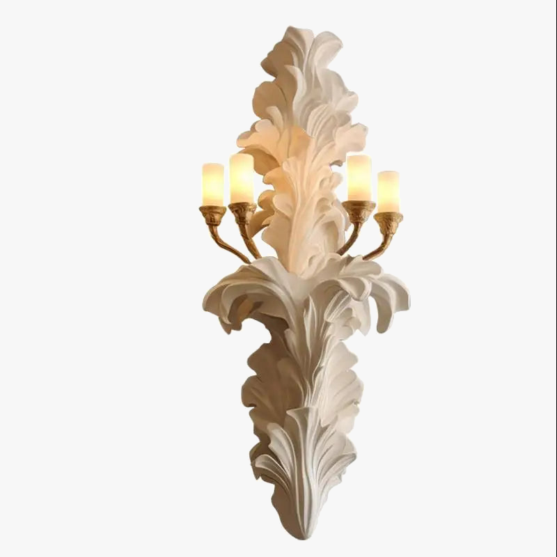 applique murale style français vintage en plâtre avec led