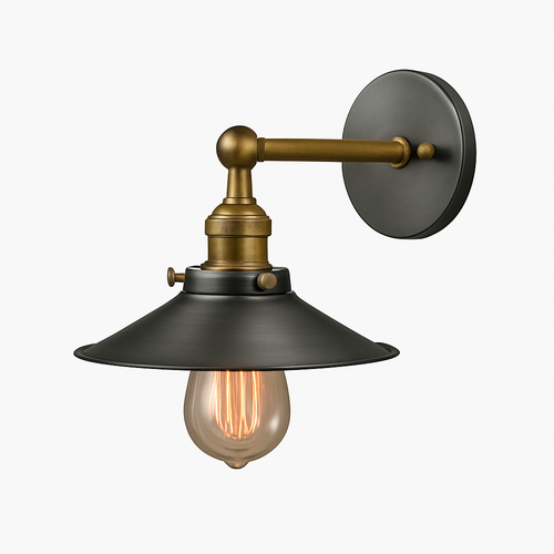 Applique murale style industriel en métal noir