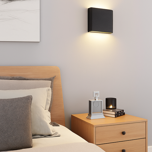applique murale étanche moderne à double tête pour extérieur
