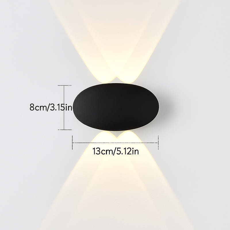 applique murale étanche pour intérieur et extérieur lumière chaude