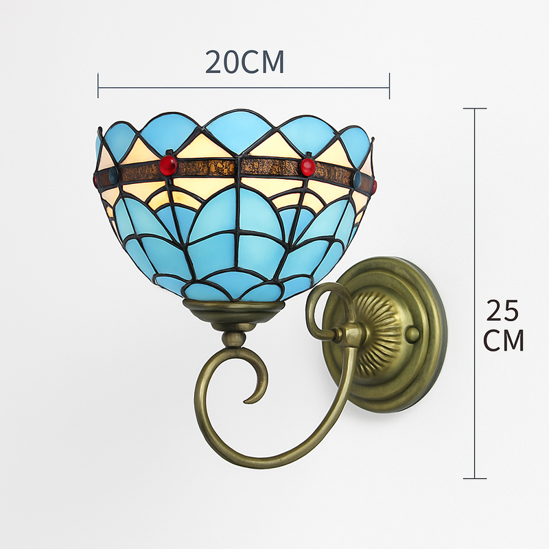 applique murale tiffany en verre décoratif pour intérieur