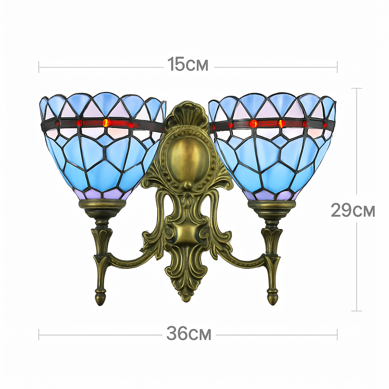 applique murale tiffany en verre décoratif pour intérieur