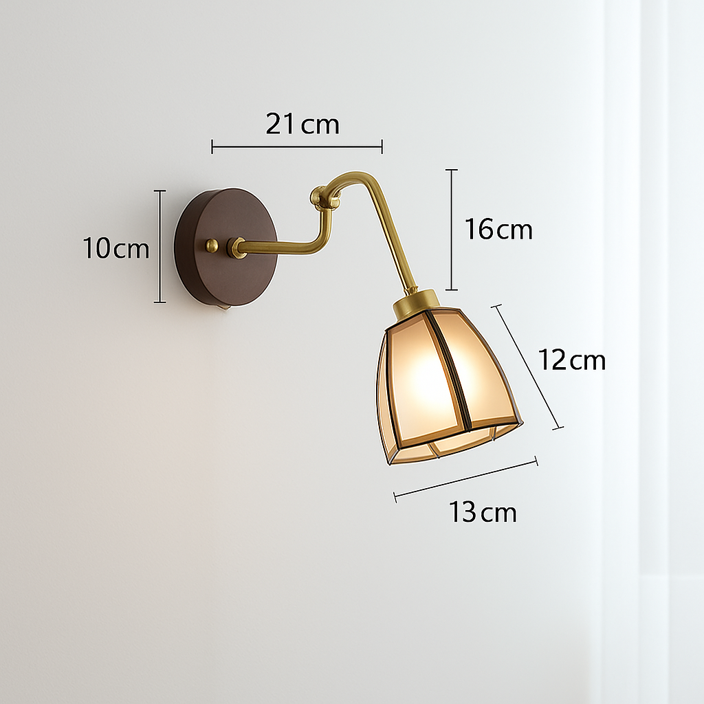 applique murale vintage avec chaîne et base en bois - vue 13 sur 23