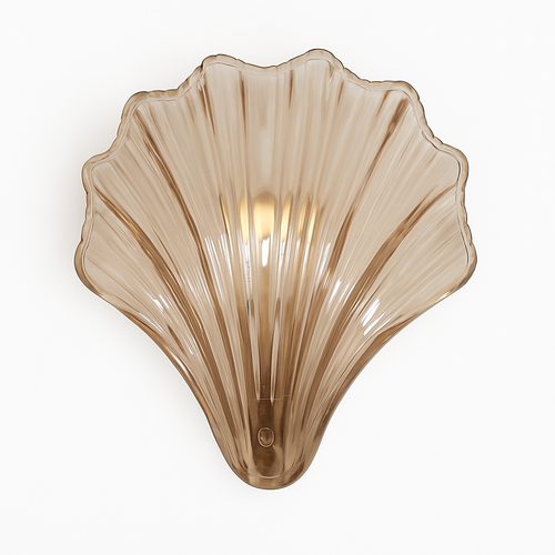 Applique murale vintage LED en verre style coquillage Glass