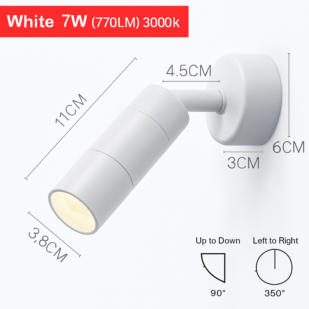 Applique spot à LED orientable Parsimony - vue 5 sur 11