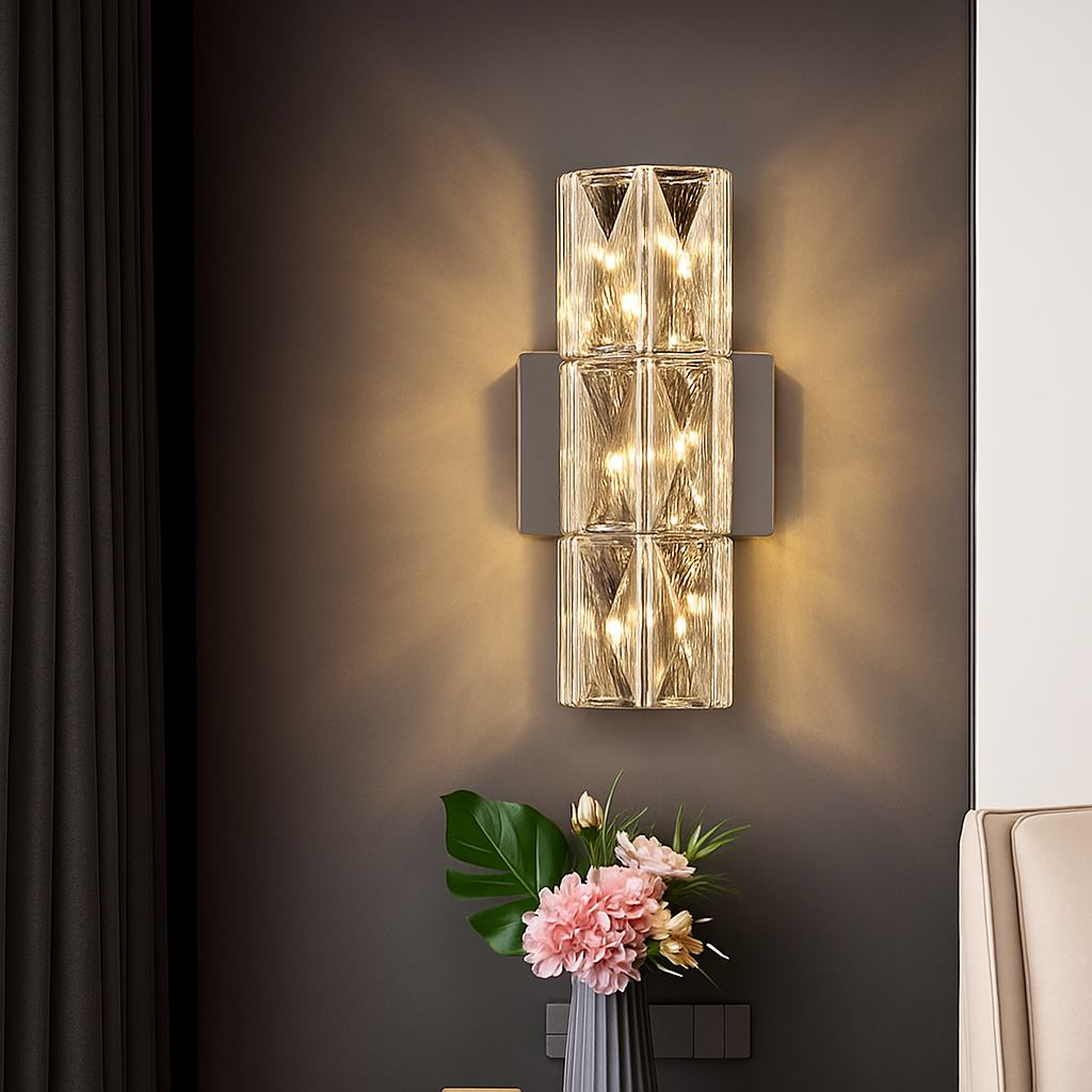 Applique villa luxe cristal murale - vue 5 sur 9