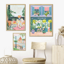 aquarelle-art-mural-ville-c-ti-re-saloon-d-cor-moderne-3.png