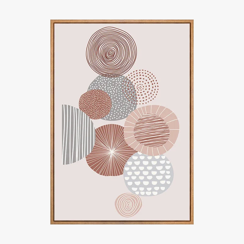 art abstrait de fleurs géométriques pour décoration moderne
