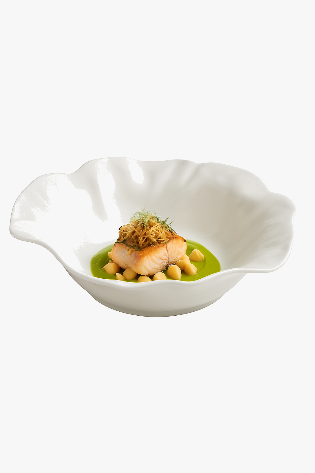 Assiette bol céramique plissée irrégulière style moderne