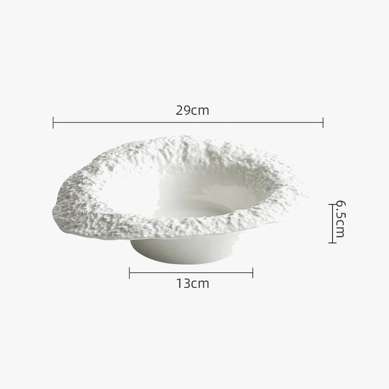 Assiette bol céramique texture roche style chapeau champignon