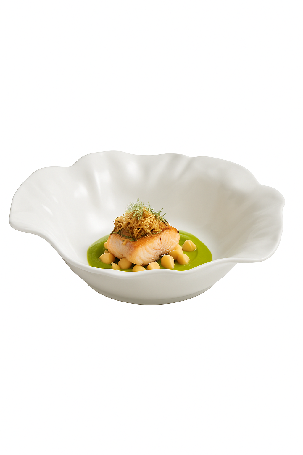 Assiette bol céramique plissée irrégulière style moderne - vue 3 sur 2
