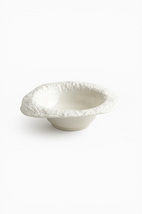 Assiette bol ceramique texture roche style chapeau champignon - vue 2 sur 2