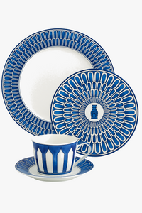 Assiette céramique style européen motif sceau pour dessert
