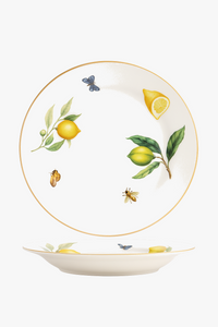 Assiette ceramique motif citron style europeen cuisine