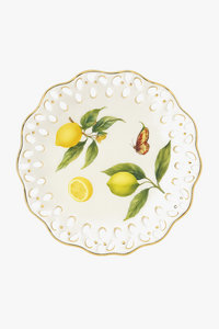 assiette ceramique motif citron style europeen elegant table