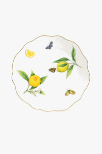 Assiette ceramique motif citron style europeen elegante table