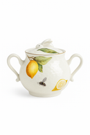 Assiette ceramique motif citron style europeen pour service