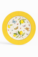 Assiette ceramique motif citron style europeen pour table