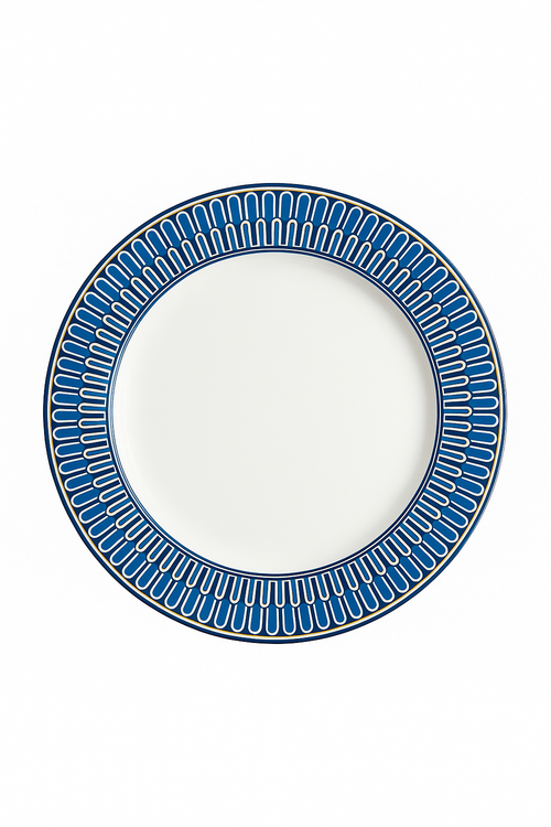 Assiette ceramique style europeen motif blue seal luxe - vue 3 sur 2