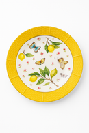 Assiette céramique style européen motif citron élégante table