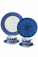 Assiette céramique style européen motifs raffinés pour thé