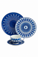 Assiette ceramique style europeen motifs sceau raffines
