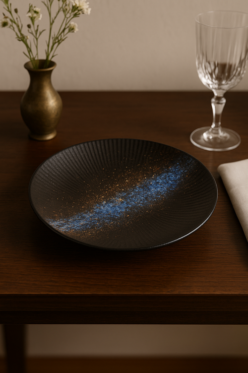assiette céramique style japonais rétro pour pâtes cuisine - vue 2 sur 2