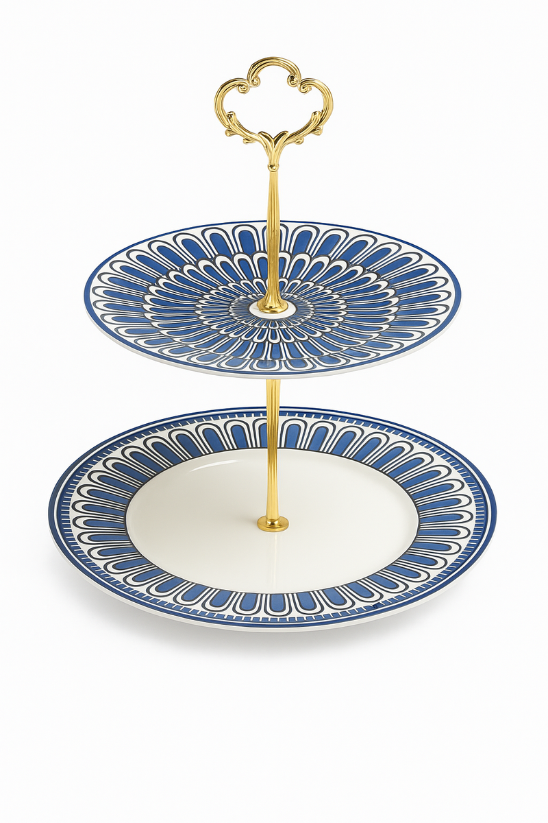 Assiette decorative europeenne motif sceau pour tea time