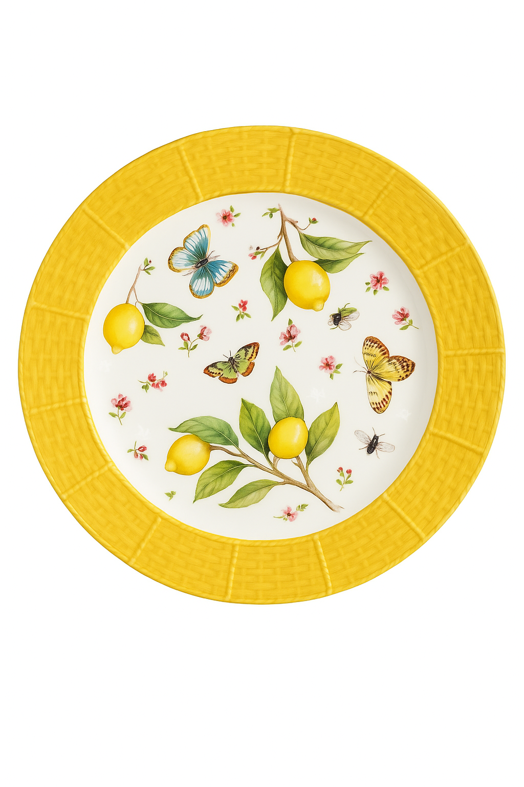 assiette en céramique motif citron style européen élégant - vue 2 sur 2