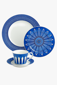 Assiette européenne motif sceau élégante pour thé dimsum