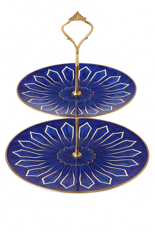 Assiette européenne luxe motif sceau thé dim sum - vue 3 sur 2