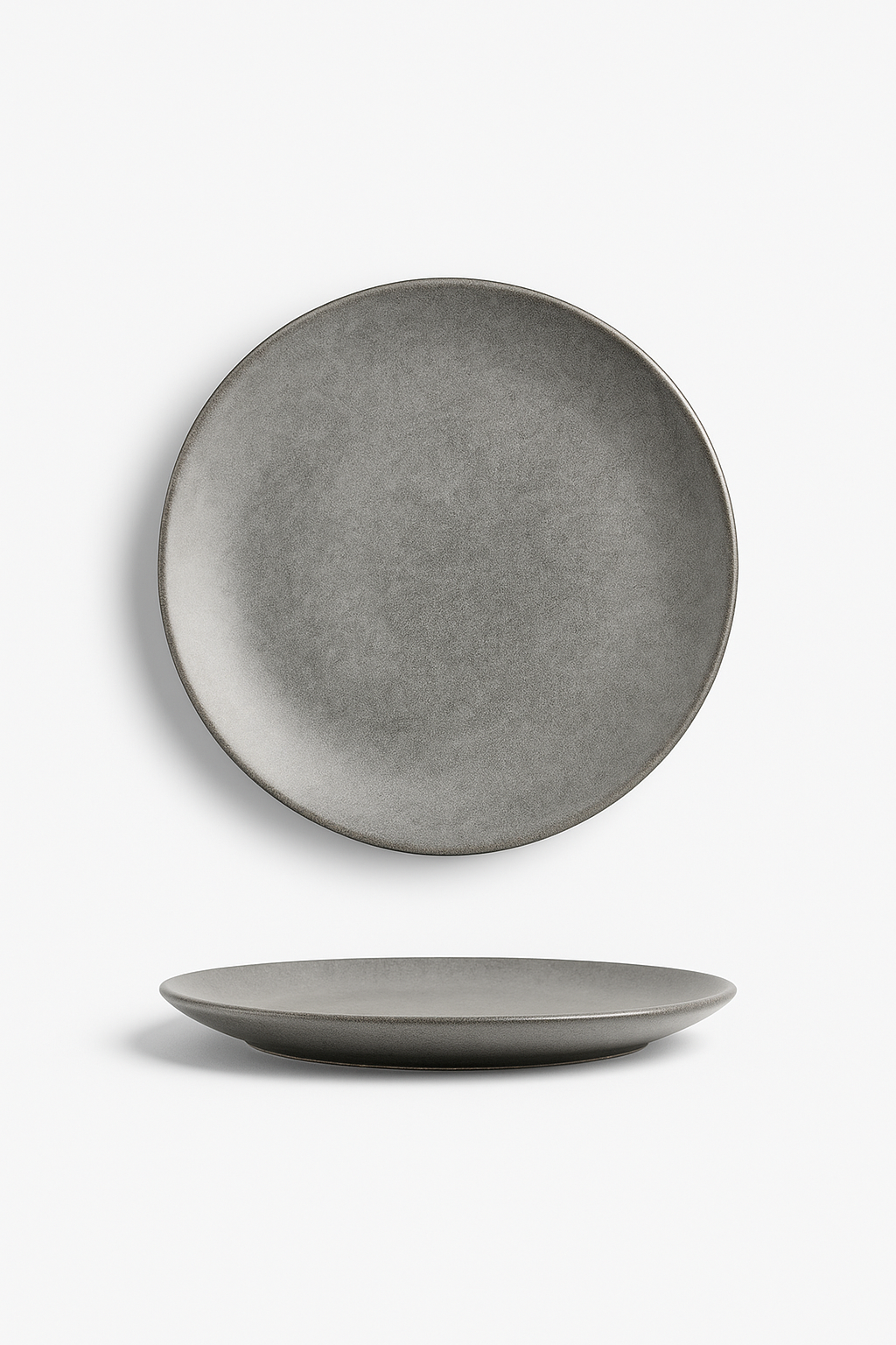 Assiette plate acier inoxydable style industriel camping