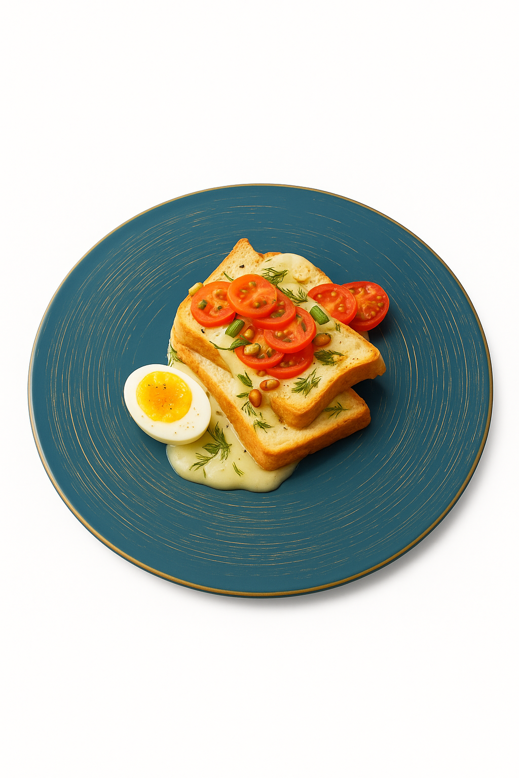 Assiette plate en céramique style rétro bordure élégante - vue 3 sur 2