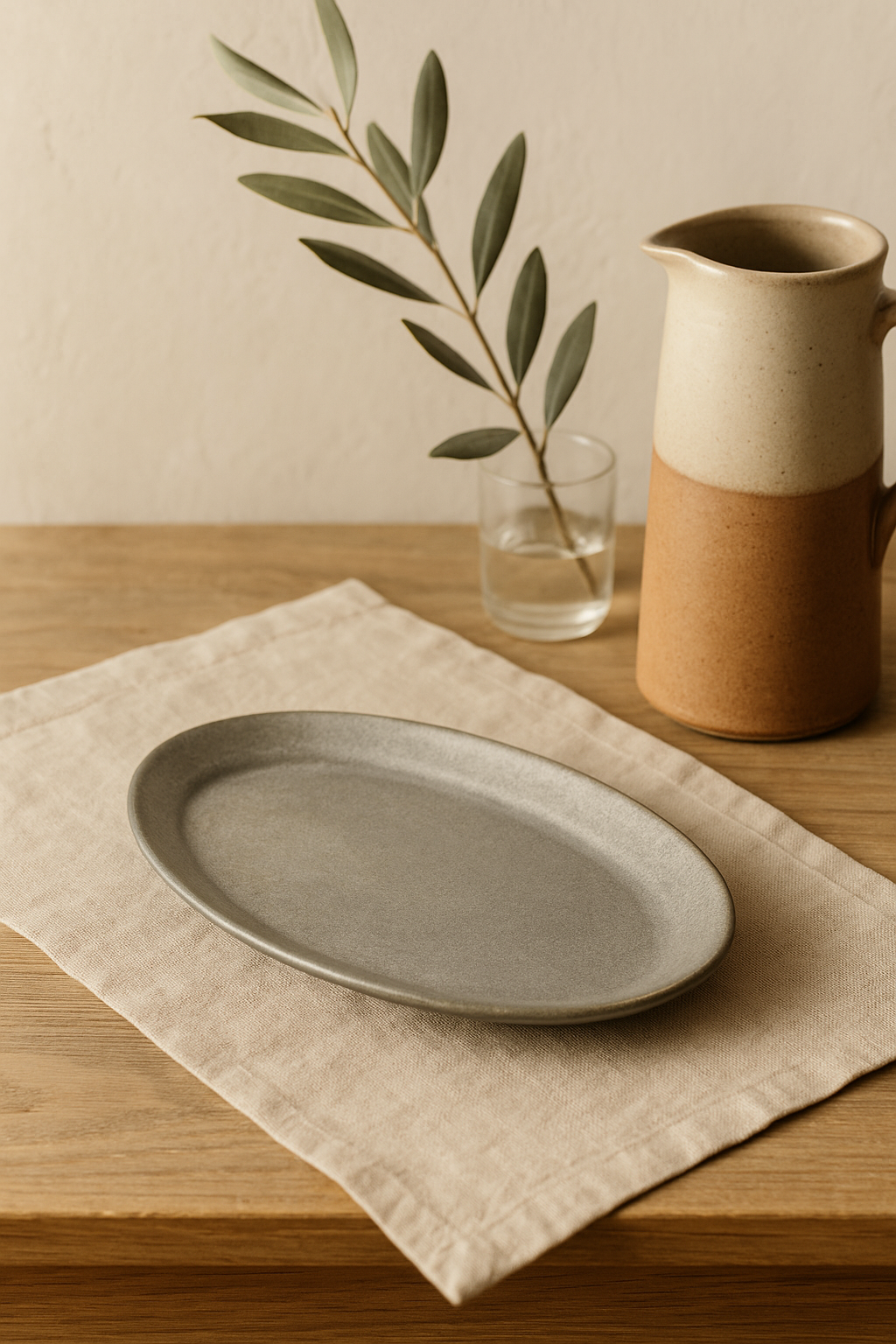 Assiette plate vintage acier inox style industriel camping