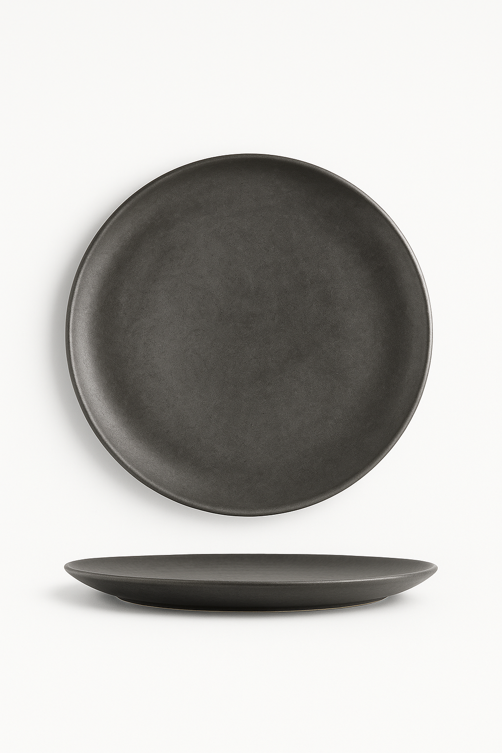 Assiette plate vintage acier inox style industriel camping